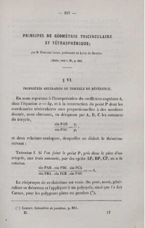 Principes de géométrie tricirculaire et tétrasphérique.