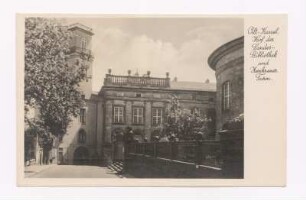 Alt-Kassel. Hof der Landes-Bibliothek und Zwehrener Turm.