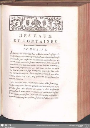 Des Eaux Et Fontaines
