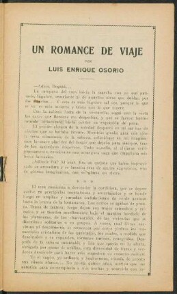 Un romance de viaje [Parte única]