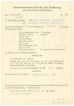 Beutler, Johannes