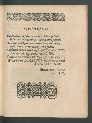 Ad Sponsum