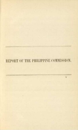 Report of the Philippine Commission