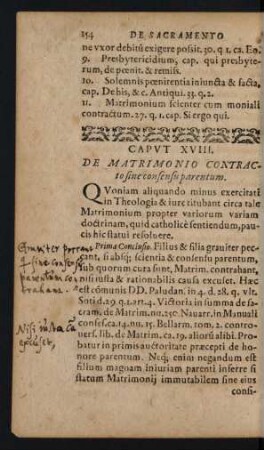Caput XVIII. De Matrimonio Contracto sine consensu ...