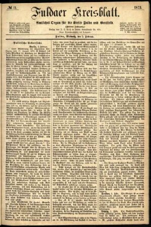 Ausgabe vom Mittwoch, den 05. Februar 1873.