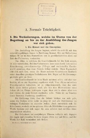 Die Geburtshilfe beim Rind : Mit 77 Abbildungen