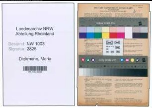 Entnazifizierung Maria Diekmann , geb. 13.12.1895 (Haushaelterin)