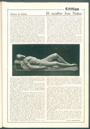 Artistas de Galicia : El escultor José Núñez