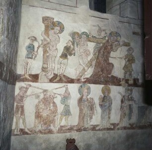 Passionsszenen und Heiligenfiguren — 1. Bildfeld: Geißelung Christi