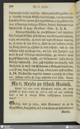 Na 6. Ṅeżelu po tschoch Kralach