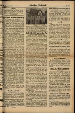 Zweite Ausgabe vom Freitag, den 21. Juli 1939.