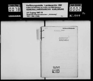 Sichel, Leopold, Privatier in Grünsfeld Käufer: Emil Wander, Bäckermeister in Grünsfeld Lagerbuch-Nr. 2 Grünsfeld
