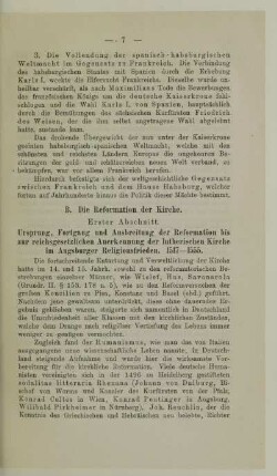 Erster Abschnitt. Ursprung, Fortgang und Ausbreitung der Reformation bis zur reichsgesetzlichen Anerkennung der lutherischen Kirche im Augsburger Religionsfrieden. 1517-1555