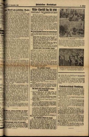 Zweite Ausgabe vom Mittwoch, den 27. September 1939.
