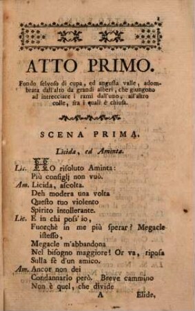 L' Olimpiade : Dramma per musica