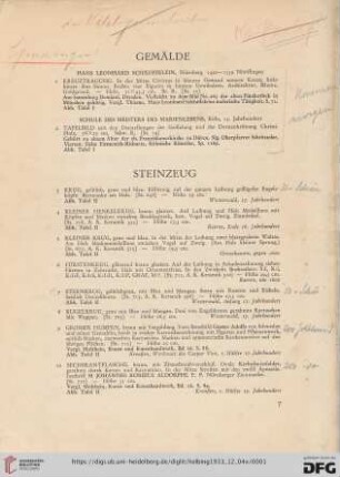 Steinzeug (Nr. 3-18)