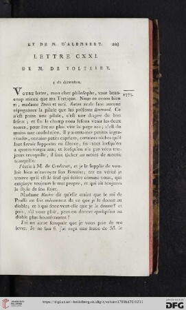 (Lettre CXXI - CXXX)