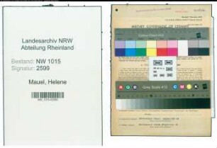 Entnazifizierung Helene Mauel , geb. 11.12.1897 (Kaufmaennische Angestellte)