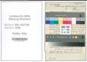 Entnazifizierung Willy Radtke , geb. 28.01.1895 (Lehrer)