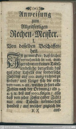 I. Von desselben Beschaffenheit