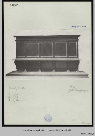 Sitzbank mit Rückenlehne
