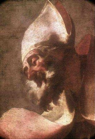 Nikolaus, von Engeln zum Himmel getragen