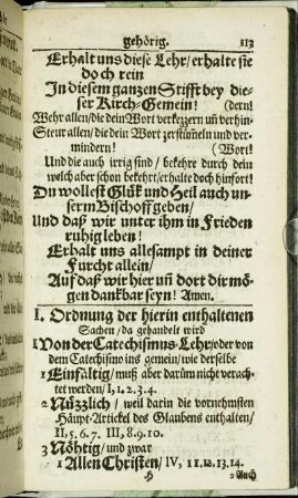 I. Ordnung der hierin enthaltenen Sachen/ da gehandelt wird.