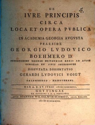De iure principis circa loca et opera publica