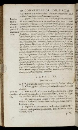 Caput XX. De Voluntate