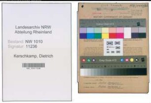 Entnazifizierung Dietrich Kerschkamp , geb. 27.09.1892 (Beamter)