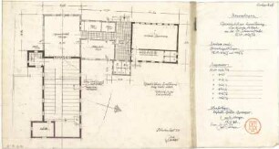 Gsaenger, Gustav; München - Allach; Ev. Kirche, Anbau Gemeindesaal - Bauvorlagen, Gemeindehaus, Erweiterung (Grundriss EG)