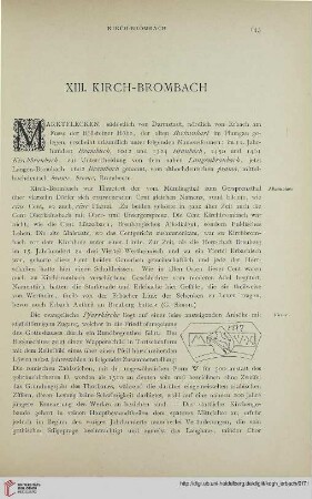 XIII. Kirch –Brombach