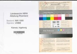 Entnazifizierung Ingeborg Kames, geb. 03.03.1922 (Sekretaerin)