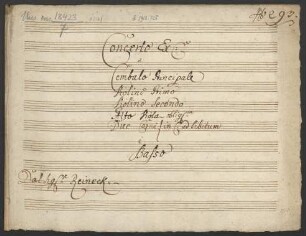 Konzerte; cemb, orch; C-Dur