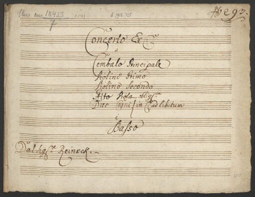 Konzerte; cemb, orch; C-Dur