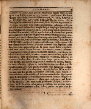 Eclogae Lvtheranae, sive observationes historiam et rem Lvtheranam illvstrantes : quibus iubilaeum ob conservata per duo saecula in civitate Lubecensi sacra Lutherana