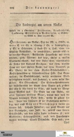 Die Landvogtei am untern Neckar