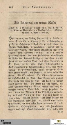 Die Landvogtei am untern Neckar