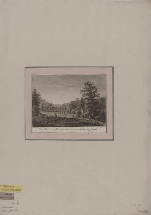 Ansicht von Tharandt, Kupferstich, 1799 : Die Ruinen von Tharand in der Ferne aus dem Weiseritz Grunde / Klengel del. J. A. Darnstedt sc. - [Nürnberg] : [Frauenholz] , [1799]. - 1 Kunstbl. : Kupferst. ; 19 x 13 cm