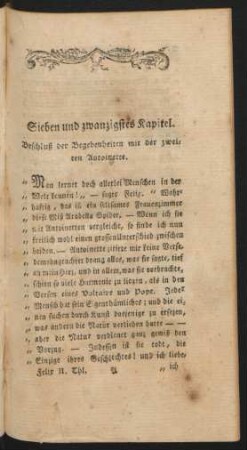 Sieben und zwanzigstes Kapitel - Dreißigstes Kapitel