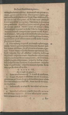 Caput II. De Causis in genere.
