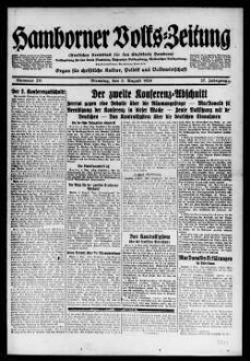 Hamborner Volks-Zeitung. 1911-1929