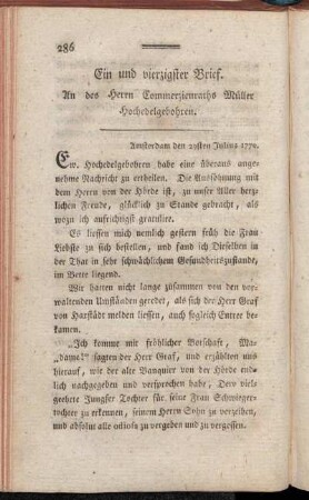 Ein und vierzigster Brief. - Fünf und vierzigster Brief.