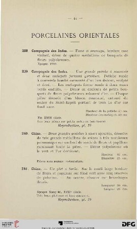 Porcelaines orientales (Nr. 238-247)