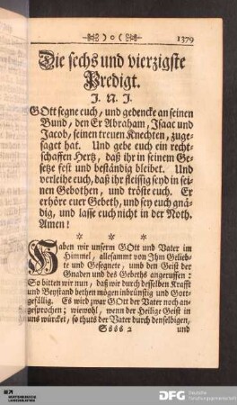 Die sechs und vierzigste Predigt.
