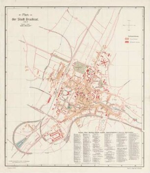 Plan der Stadt Bruchsal