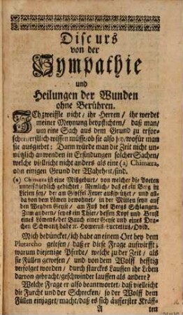 Eröffnung unterschiedlicher Heimlichkeiten der Natur