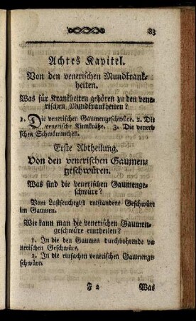 Achtes Kapitel. Von den venerischen Mundkrankheiten