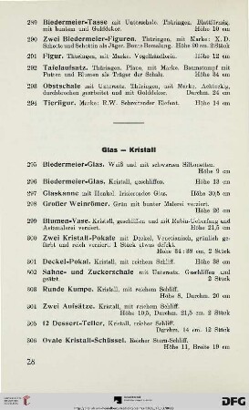 Glas – Kristall (Nr. 295-311)