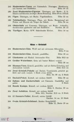 Glas – Kristall (Nr. 295-311)